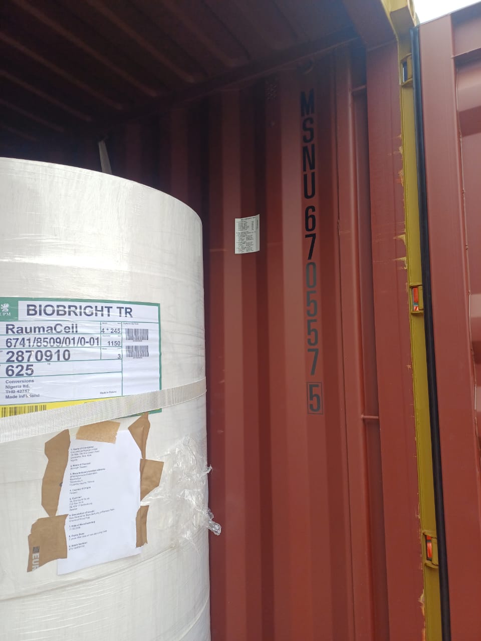 Biobright Paper Rolls — Import from Finland